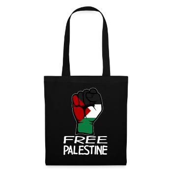 Flag of Palestine free Palestine - Tote Bag - black - Front