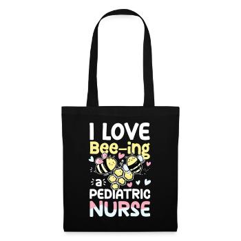 I Love Bee-ing a Pediatric Nurse - Stoffbeutel - Schwarz - Vorne
