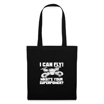 I can fly! What's your Superpower? - Stoffbeutel - Schwarz - Vorne