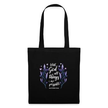Religious quote Christian Bible verse gift - Tote Bag - black - Front