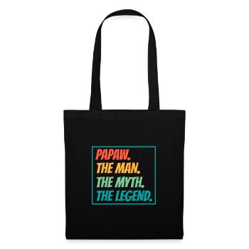 Papa Père Grand-père Idée Cadeau Papaw Dire Humour - Sac en tissu - noir - Devant