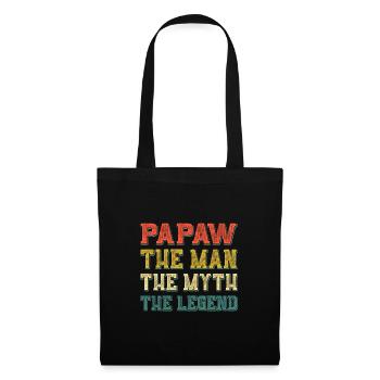 Papa Grand-père disant Papaw L’homme Le mythe La légende - Sac en tissu - noir - Devant