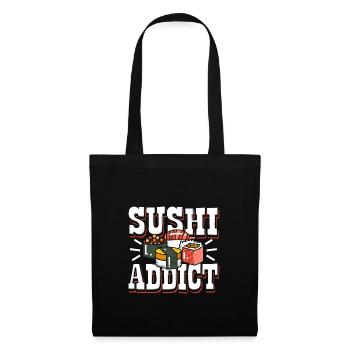 Sushi Süchtig Japanisch Essen - Stoffbeutel - Schwarz - Vorne