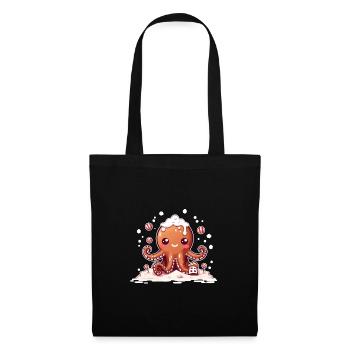 Poulpe pain d’épices - Sac en tissu - noir - Devant