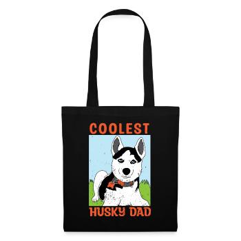 Husky Dog Blue Eyes Dog Owner Huskydad - Tote Bag - black - Front