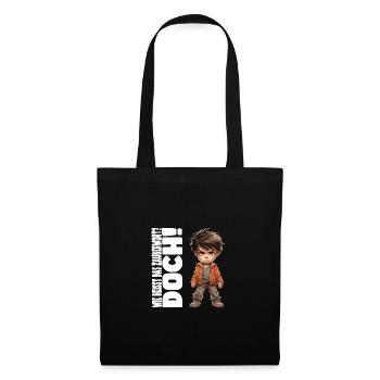 Lustiges Design mit Spruch- Zauberwort - Stoffbeutel - Schwarz - Vorne