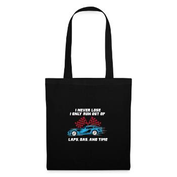 Car Racing Checkerd Flag - Fast Car Lover Gift - Tote Bag - black - Front