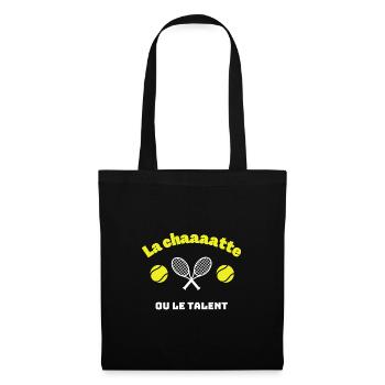 Humour Tennis la chatte ou le talent pour joueurs - Sac en tissu - noir - Devant