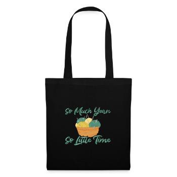 Tant de fil si peu de temps à crocheter - Sac en tissu - noir - Devant