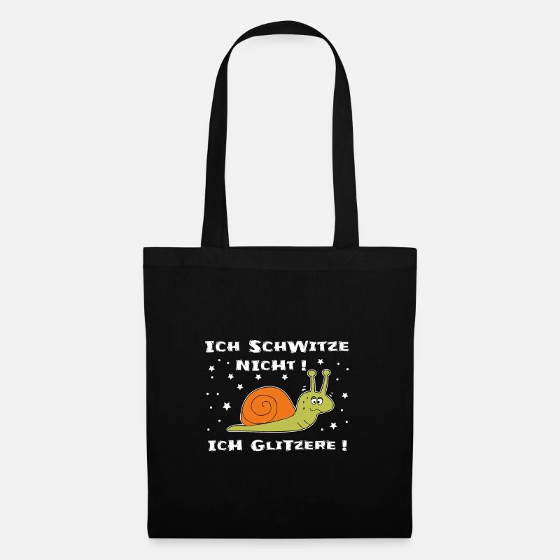 Ich schwitze nicht ich glitzere - Stoffbeutel - Schwarz