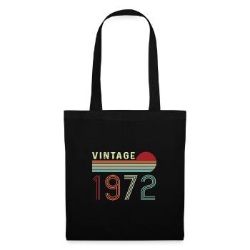 Geboren 1972 Geburtstagsgeschenk Vintage 1972 - Stoffbeutel - Schwarz - Vorne