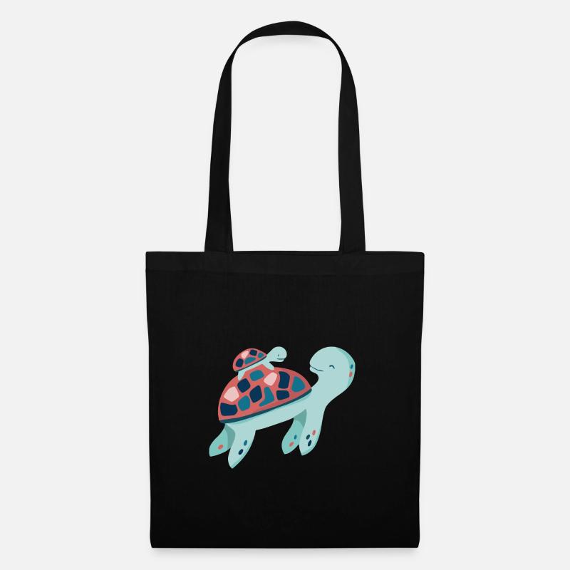 Schildkröte - Stoffbeutel - Schwarz