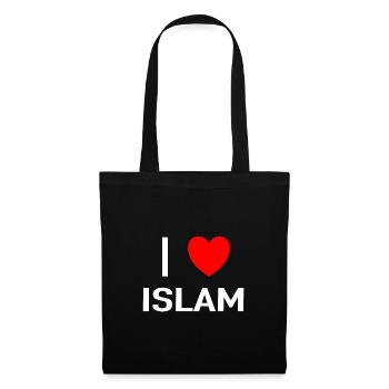 I love islam - Stoffbeutel - Schwarz - Vorne