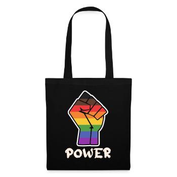 Power Alternative Pride Fist Design pour l’égalité - Sac en tissu - noir - Devant
