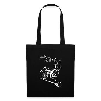 Funny Bike Accident, Bicycle Crash, Cycling Injury - Tote Bag - black - Front