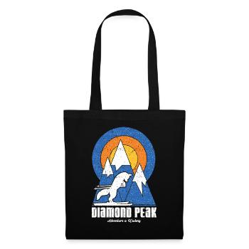 Retro Diamond Peak Ski White Fox - Tote Bag - black - Front