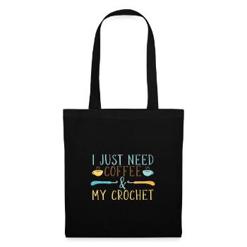 Café & Crochet - Sac en tissu - noir - Devant