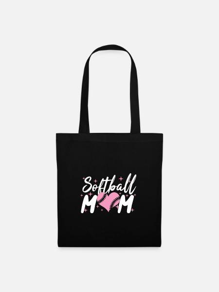 Softball - Stoffbeutel - Schwarz