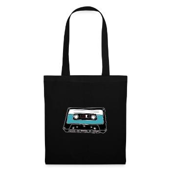 Retro Cassette - Tote Bag - black - Front