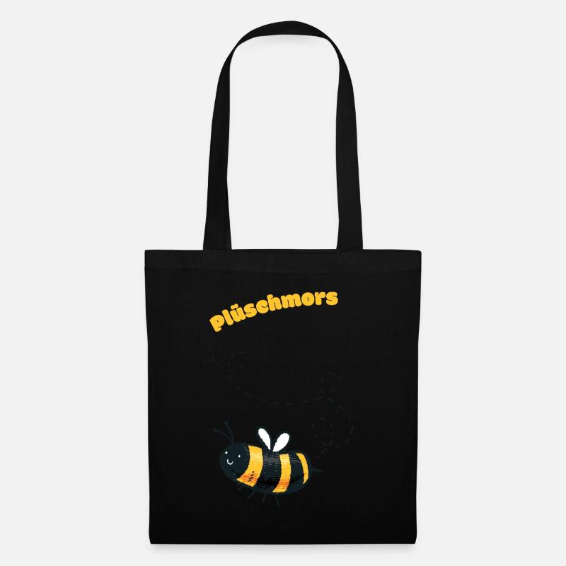 Plüschmors Plattdeutsch Geschenkidee - Stoffbeutel - Schwarz