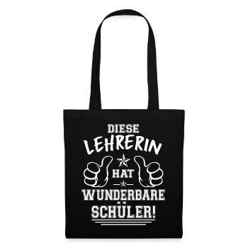Wunderbare Schüler - Stoffbeutel - Schwarz - Vorne