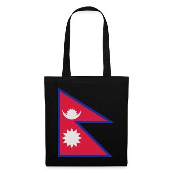 Drapeau Népal - Sac en tissu - noir - Devant