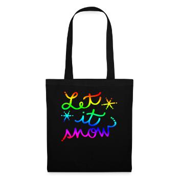 Let it snow snowfall gift idea hiver - Sac en tissu - noir - Devant