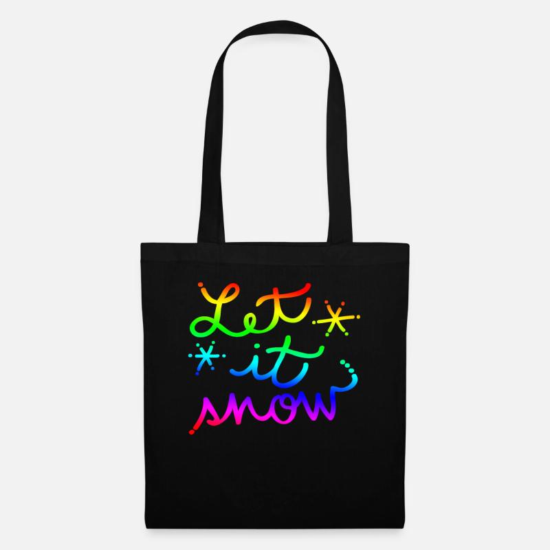 Let it snow snowfall gift idea hiver - Sac en tissu - noir