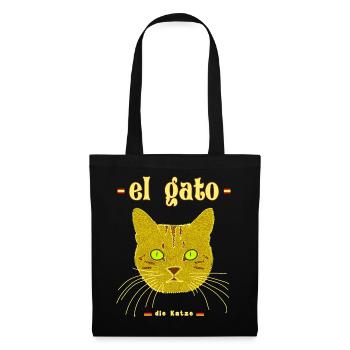 Le chat en espagnol - Sac en tissu - noir - Devant
