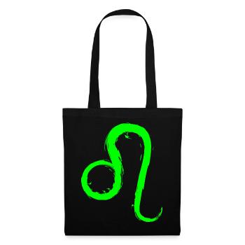 Löwe Leo Sternzeichen Design Symbol Grün Neu - Stoffbeutel - Schwarz - Vorne