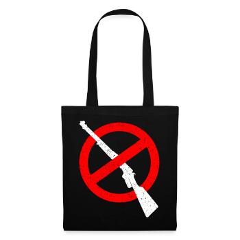 Anti Waffen ANTI War Anti Krieg Jagen Waffe - Stoffbeutel - Schwarz - Vorne