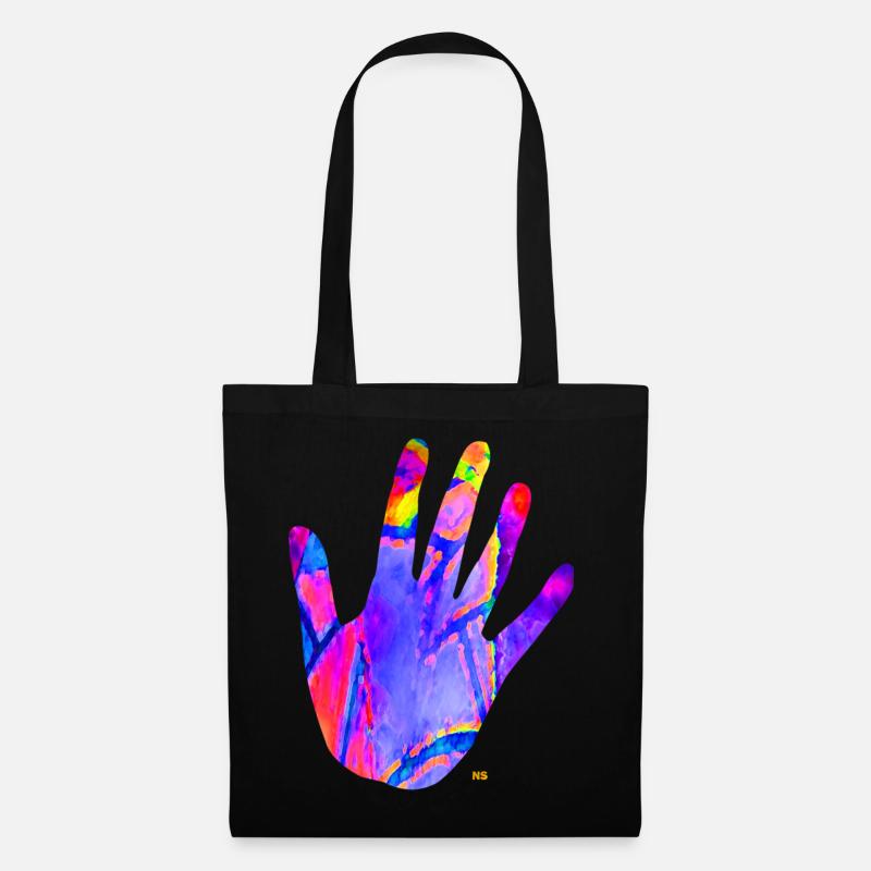Neon hand - Tote Bag - black