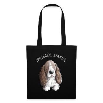 Anglais Springer Spaniel I BD chien cadeau - Sac en tissu - noir - Devant