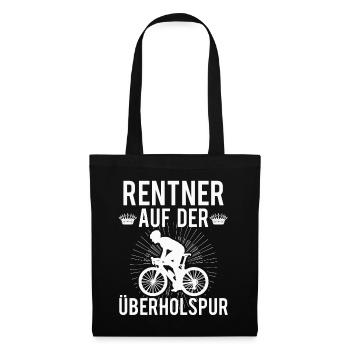 Rentner Rennrad Fahrrad - Stoffbeutel - Schwarz - Vorne