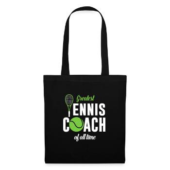 Größter Tennis-Coach aller Zeiten - Stoffbeutel - Schwarz - Vorne