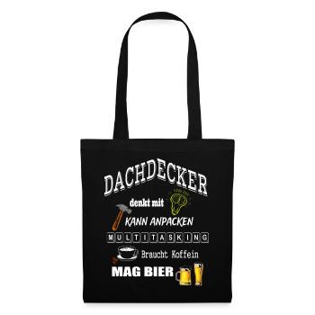 Dachdecker - Stoffbeutel - Schwarz - Vorne