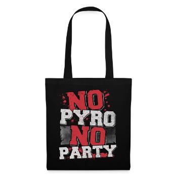 no pyro no party saying fireworks shirt vuurwerk - Tote Bag - black - Front