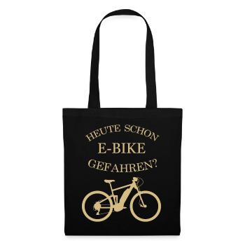 e bike e-bike spruch - Stoffbeutel - Schwarz - Vorne