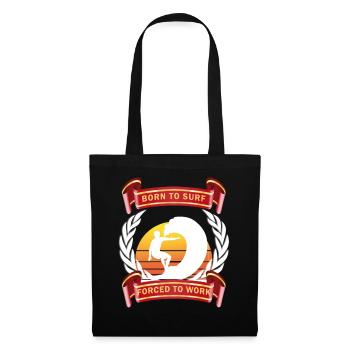 BORN TO SURF surfer surfing gift - Tote Bag - black - Front