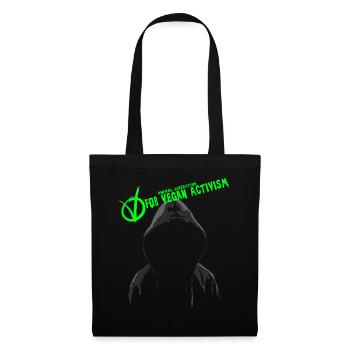 v for vegan activism (aktivist) - Stoffbeutel - Schwarz - Vorne