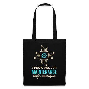 Maintenance informatique - Sac en tissu - noir - Devant