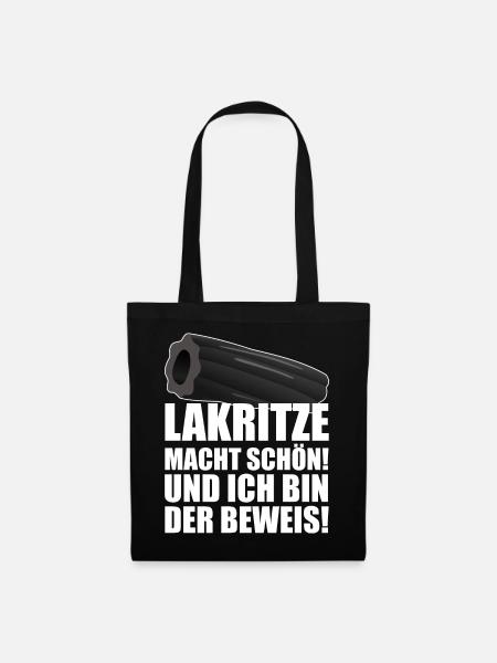 LAKRITZE MACHT SCHÖN | Lakritz Spruch Bärendreck - Stoffbeutel - Schwarz