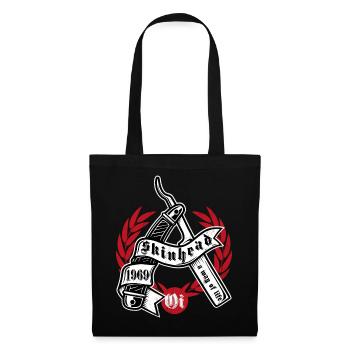 Oi Skinhead Shirt Punk Rock Skinhead Girl - Tote Bag - black - Front