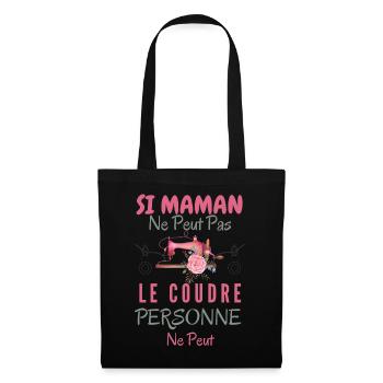 Humour Maman couturière - Sac en tissu - noir - Devant