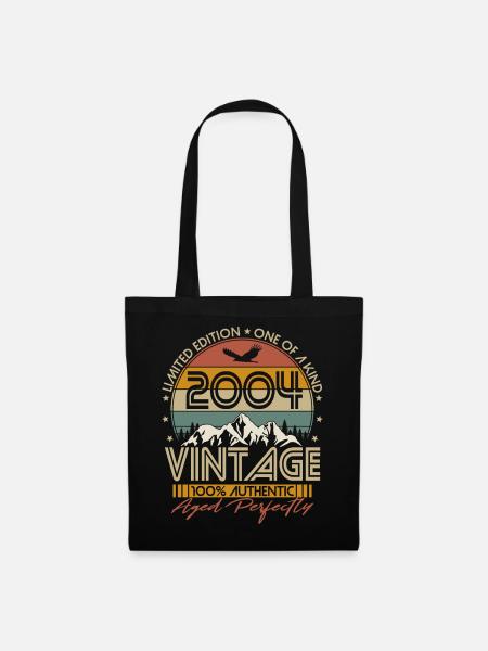 Vintage 2004 Vintage Birthday Retro Gift - Tote Bag - black