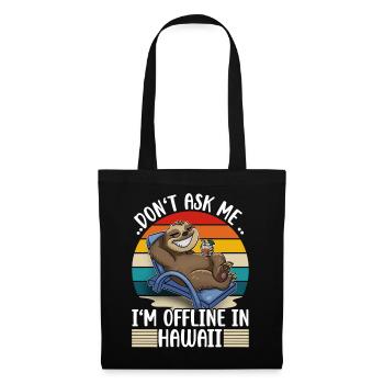 Hawaii Vacation Trip Sloth - Tote Bag - black - Front