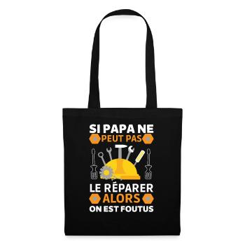 Papa bricoleur Papa Réparateur 1 - Sac en tissu - noir - Devant