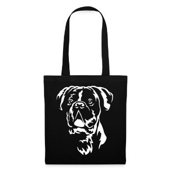Boxer Kopf "Black Edition" - Stoffbeutel - Schwarz - Vorne