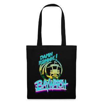 Baywatch Damn Ronnie! - Stoffbeutel - Schwarz - Vorne