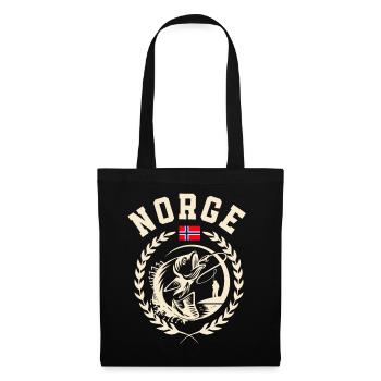Norvège Pêche à la ligne Pêche - Sac en tissu - noir - Devant